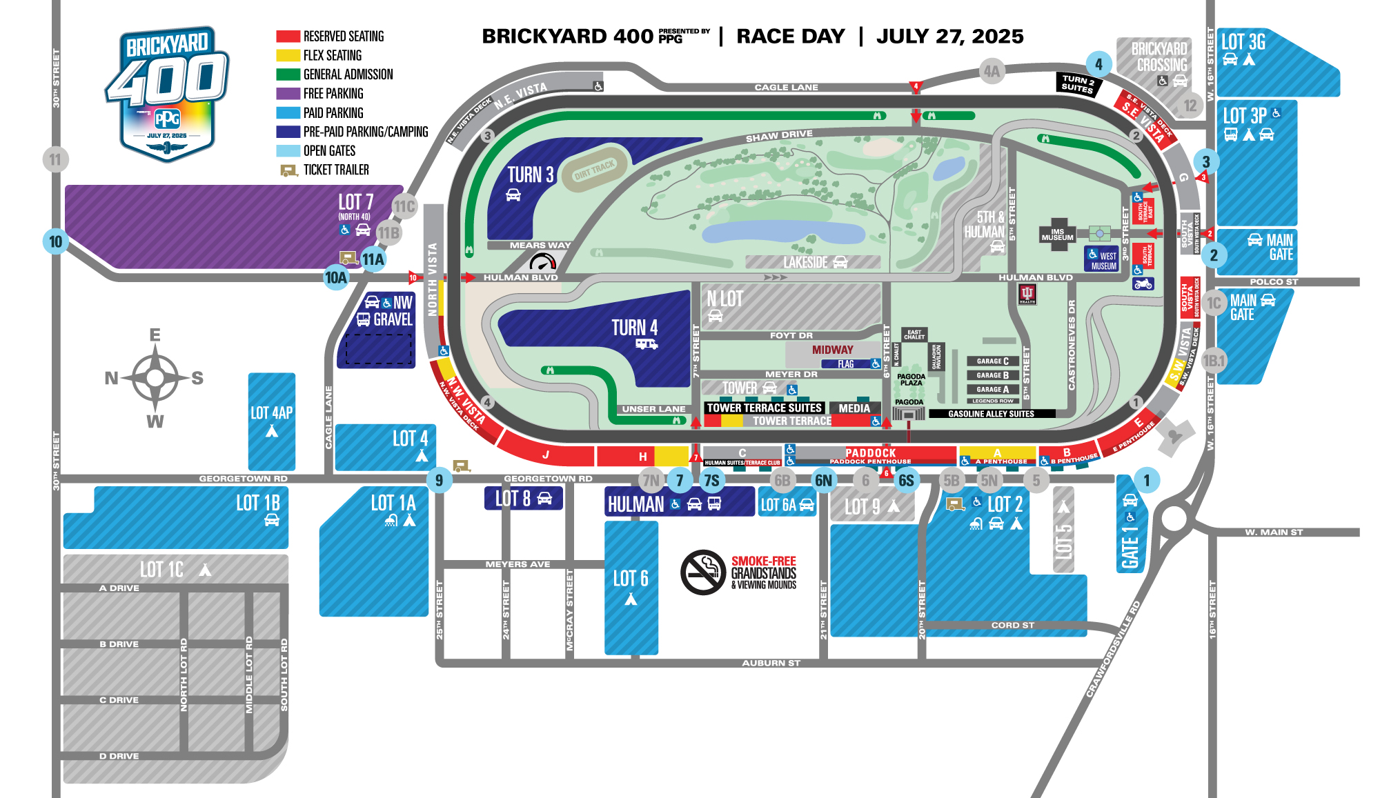NASCAR Cup Series Race Day Map